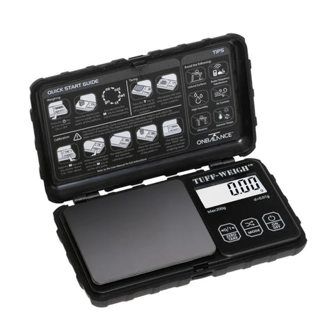 On Balance - TUF-200 Tuff-Weigh Pocket Digital Scales 200g x 0.01g - Black (New Model)