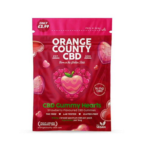 Orange County - Gummy Hearts - Mini Grab Bag - 100mg CBD