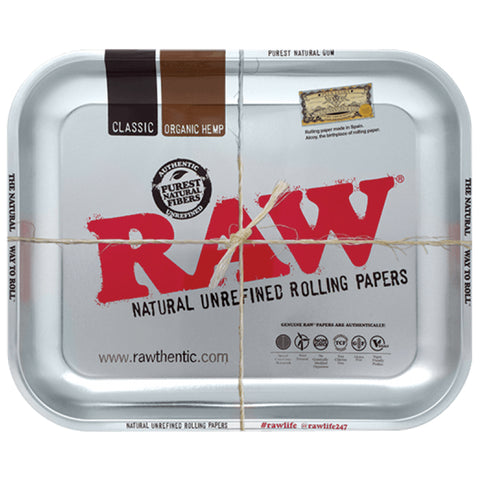 RAW - Metallic Polished Chrome Rolling Tray