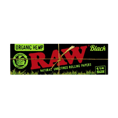 RAW Black - Organic Hemp 1 1/4 Size Papers