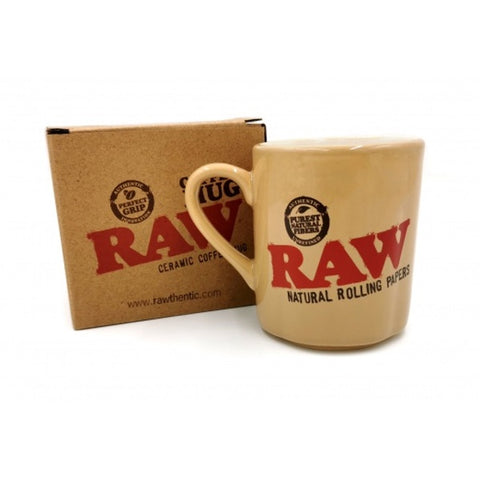 RAW - Brown Ceramic Coffee Mug -  Ergonomic Design