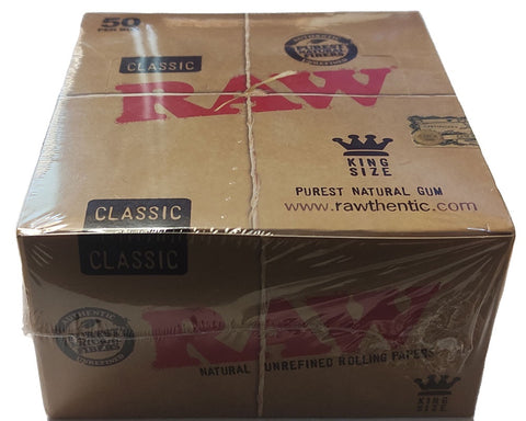 RAW - Classic Kingsize Wide Papers - Box of 50