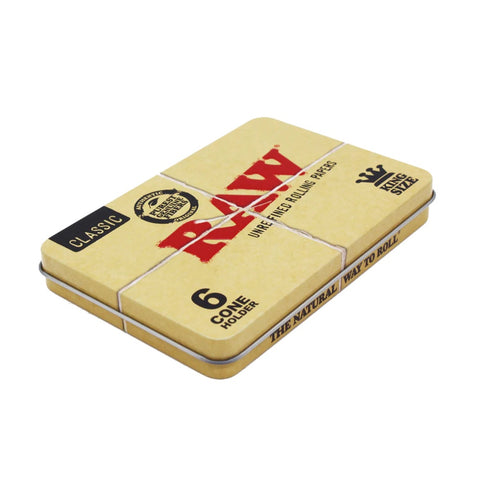 RAW - 6 King Size Cone Holder - Tin Cone Case