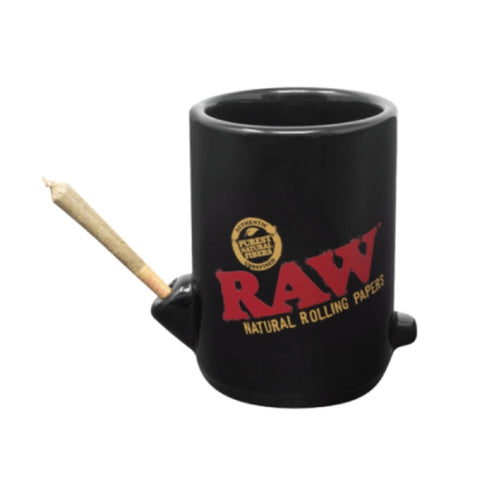 RAW - Wake Up & Bake Up - Black Joint Holder Coffee Mug