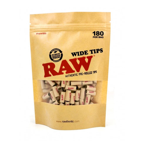 Raw - ‘WIDE’ Pre-Rolled Tips - Bag of 180
