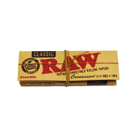 RAW - 1 1/4 Size Classic Connoisseurs Papers with Tips