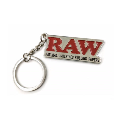 RAW Keyring - Silver Metal Logo Keychain