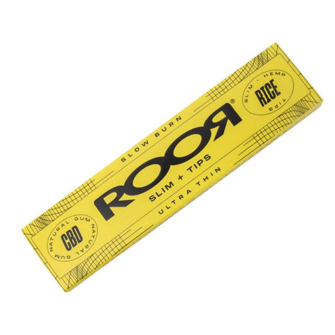 ROOR - CBD Gum Rice Hemp King Size Slim Rolling Papers + Tips