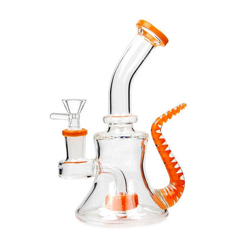 The Tail - 17cm Glass Waterpipe - Assorted Colours