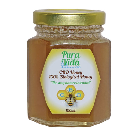 Pura Vida  CBD Honey 100% Biological Honey 110ml - The JuicyJoint