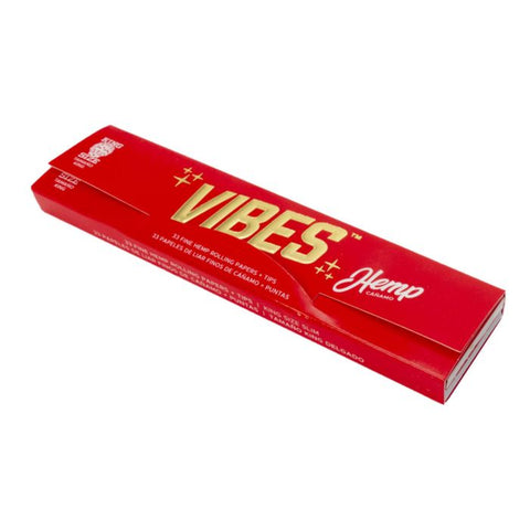 Vibes - King Size Slim - Hemp Papers with Tips