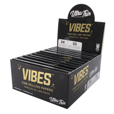 Vibes - King Size Slim - Ultra Thin Papers with Tips - Box of 24