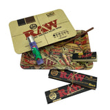 RAW Black -  Rolling Tray Christmas Gift Set with Magnetic Cover - Small
