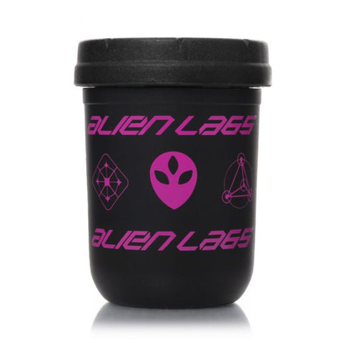 Alien Labs - Black & Pink - RE:STASH Silicone & Glass Jar - 1/2oz Capacity