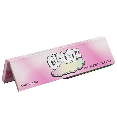 Cloudz - Pink - King Size Rolling Papers + Tips
