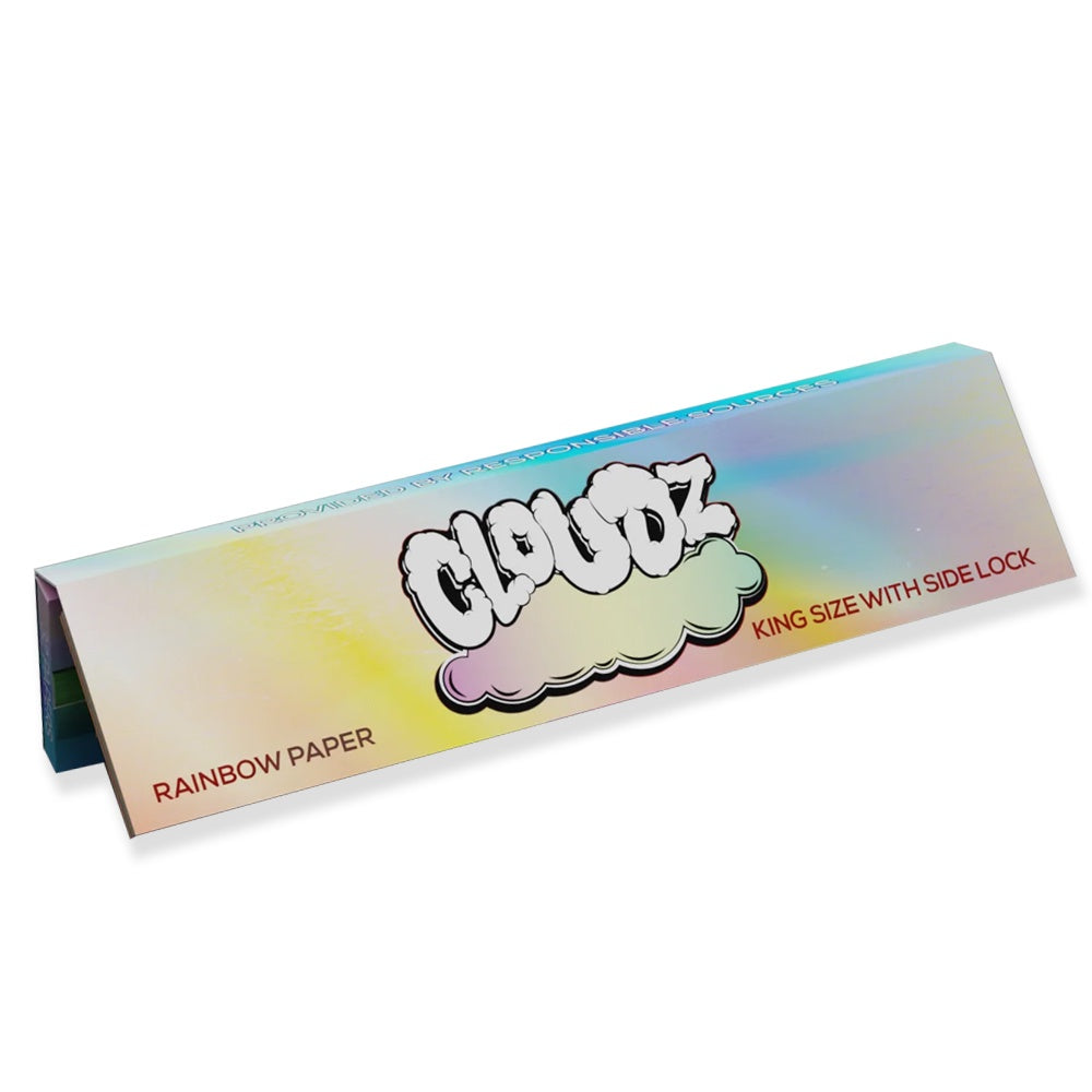 Cloudz - Rainbow - King Size Rolling Papers + Tips – The