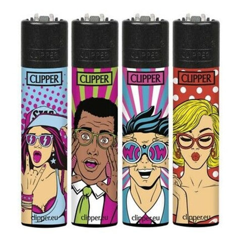 Clipper Lighters - Pop Art Faces