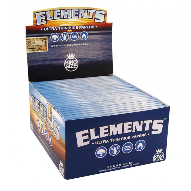 Elements - Kingsize Ultra Thin 'WIDE' - Rice Rolling Papers – The ...