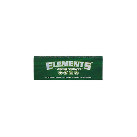 Elements Green - 1 1/4 Size - Unrefined Plant Papers