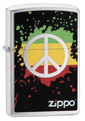 Zippo Lighter - Peace Paint Splatter