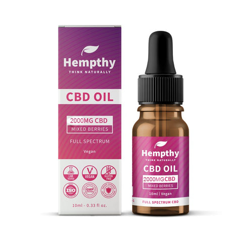 SALE!!! Hempthy Mixed Berries - 2000mg Full Spectrum - 20% CBD Oil 10ml