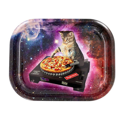 Pussy Cat DJ - Mini Metal Rolling Tray by V Syndicate