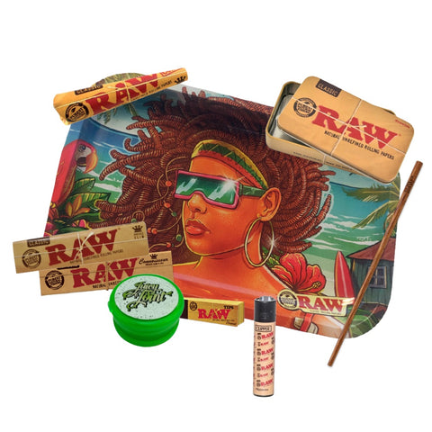 RAW - Brazil 3 Rolling Tray - Gift Set