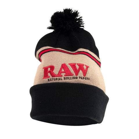 Raw - Pom Pom Beanie Hat
