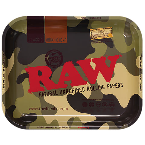SALE!! RAW - Camo - Large Metal Rolling Tray