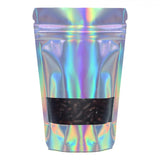 10 x 3.5g Mylar Bags - Holographic Window - Stand Up Pouch