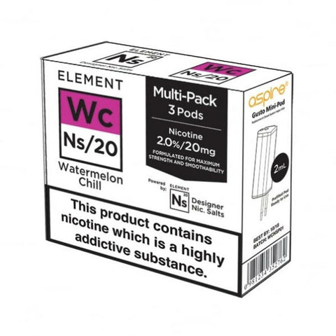 Element E-liquids NS20 - Aspire Gusto Pods The JuicyJoint Element E-liquids NS20 - Aspire Gusto Pods The JuicyJoint